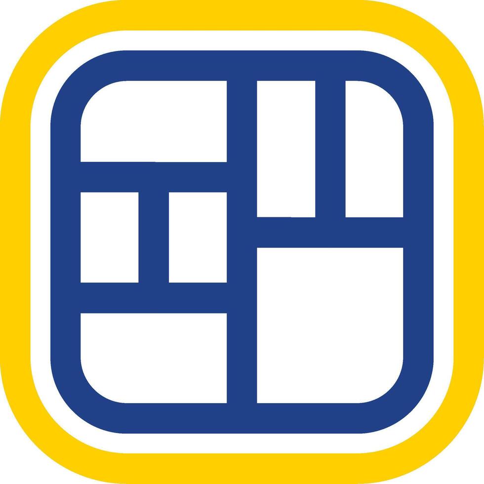 Layout Line Two Color Icon vector