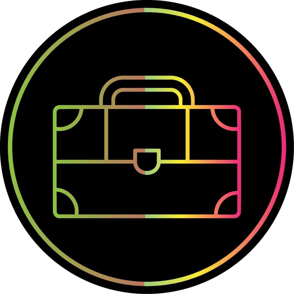Suitcase Line Gradient Due Color Icon vector
