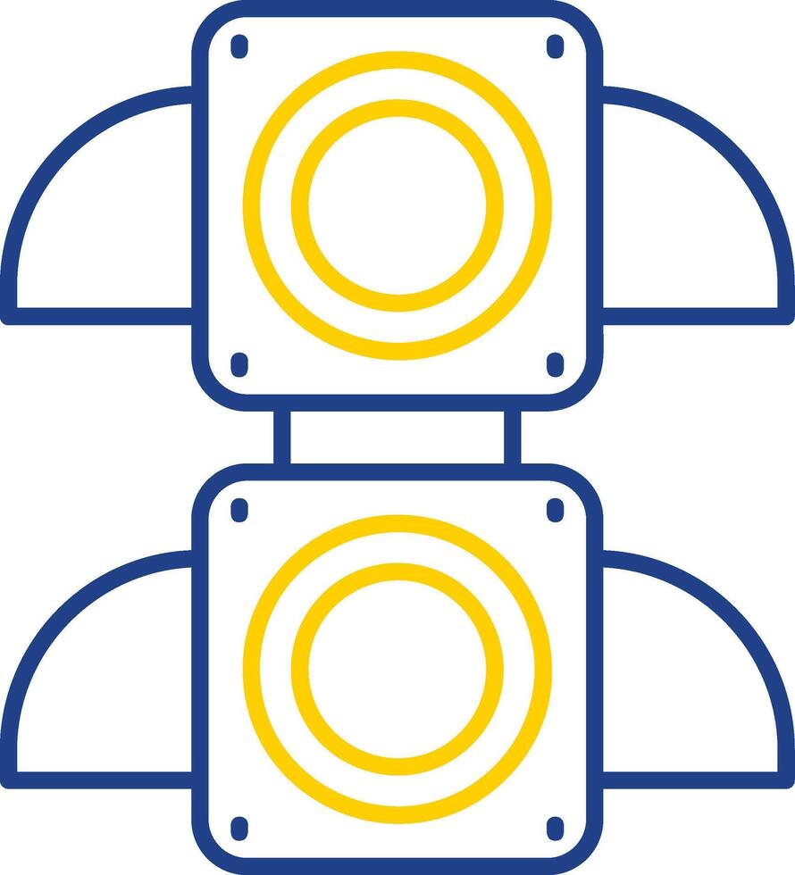 Traffic light Line Two Color  Icon vector