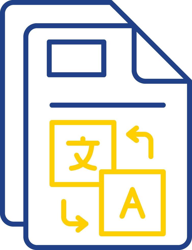 Translate Line Two Color Icon vector