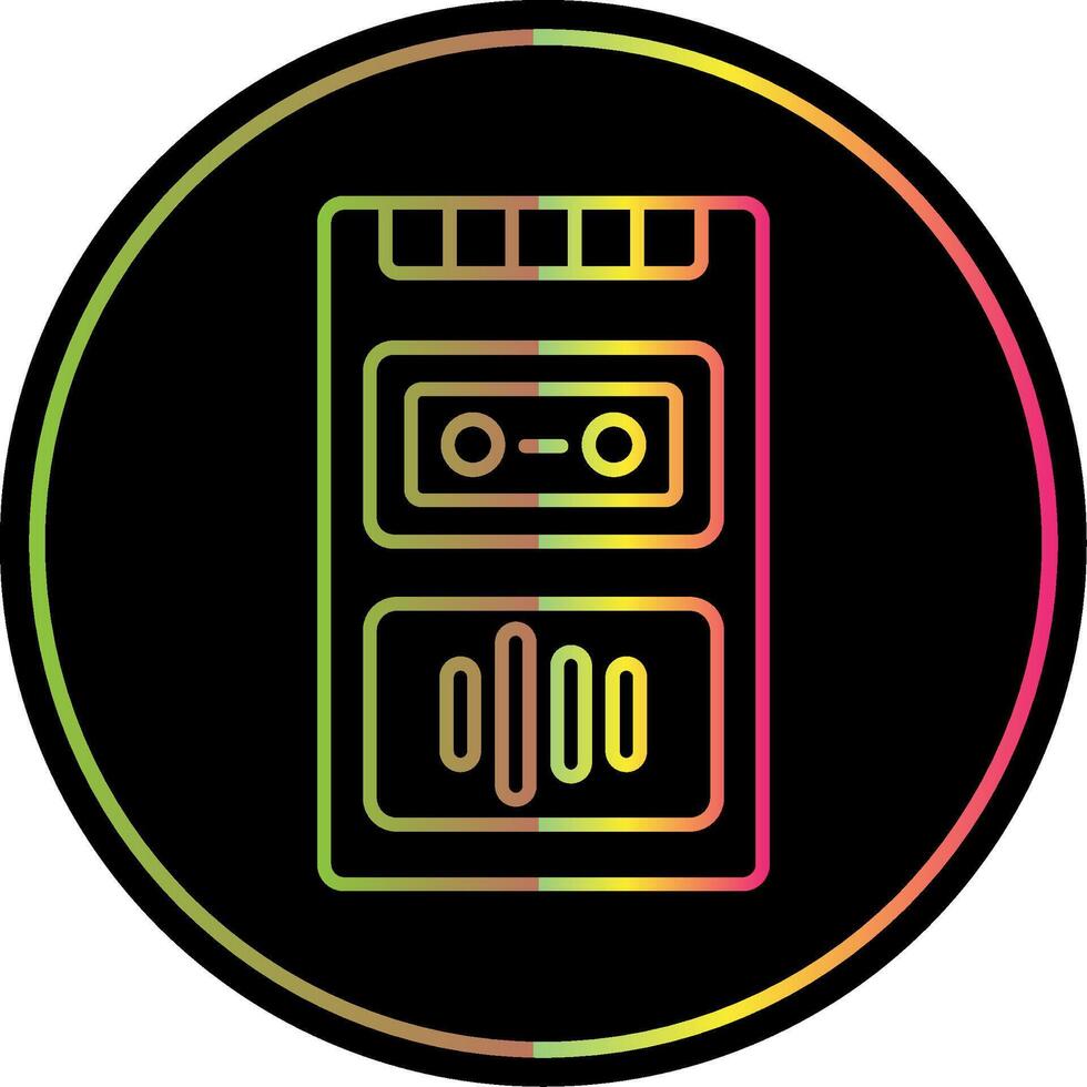 grabadora línea degradado debido color icono vector