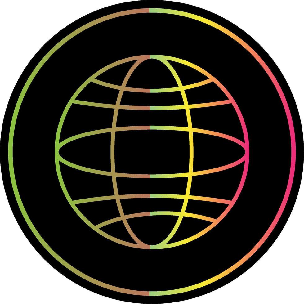 Globe Line Gradient Due Color Icon vector