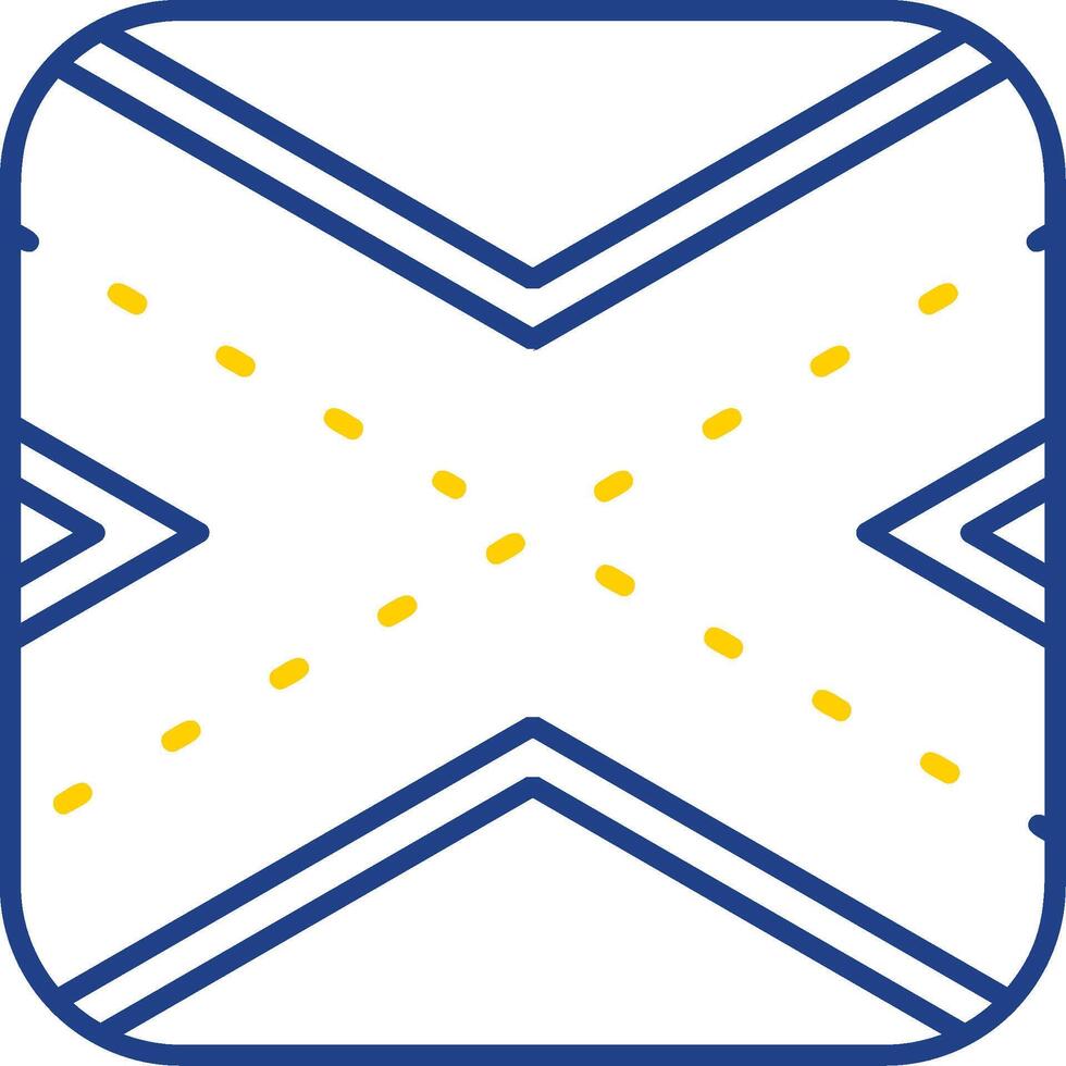 Runway Line Two Color  Icon vector