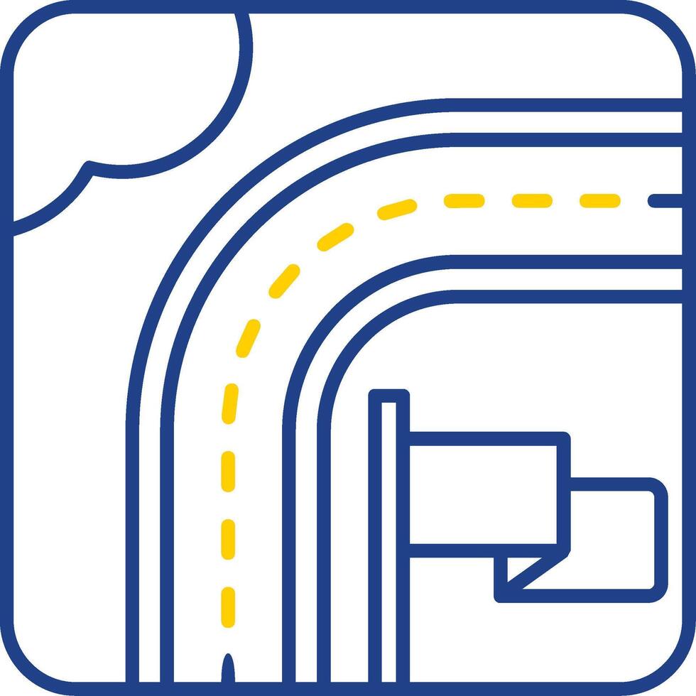 Destination Line Two Color  Icon vector