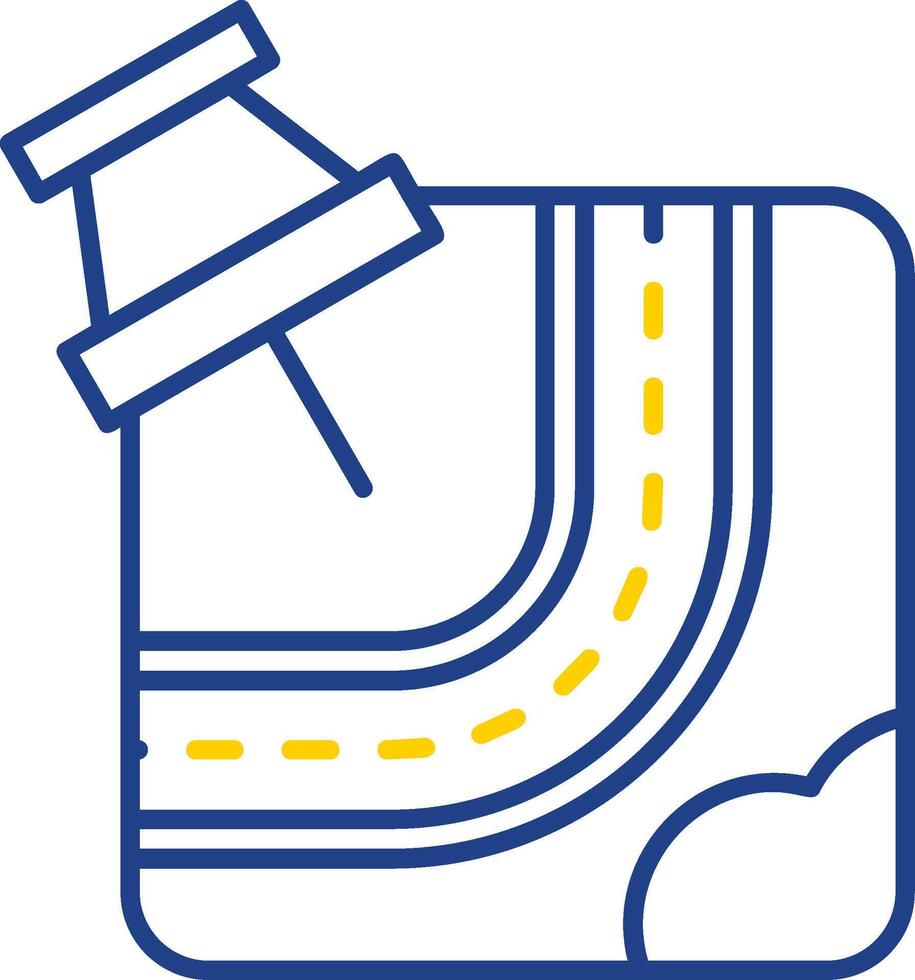 Mark Line Two Color Icon vector