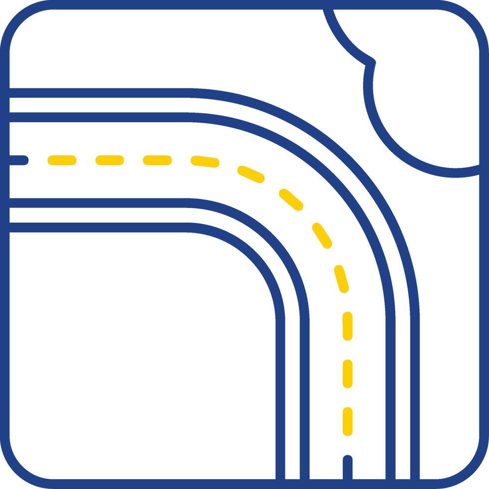 Highway Line Two Color  Icon vector