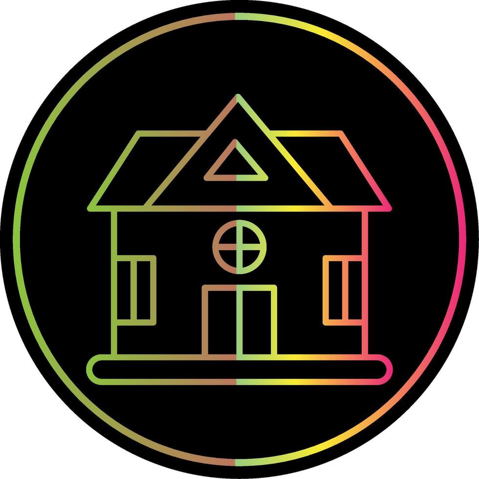 casa línea degradado debido color icono vector