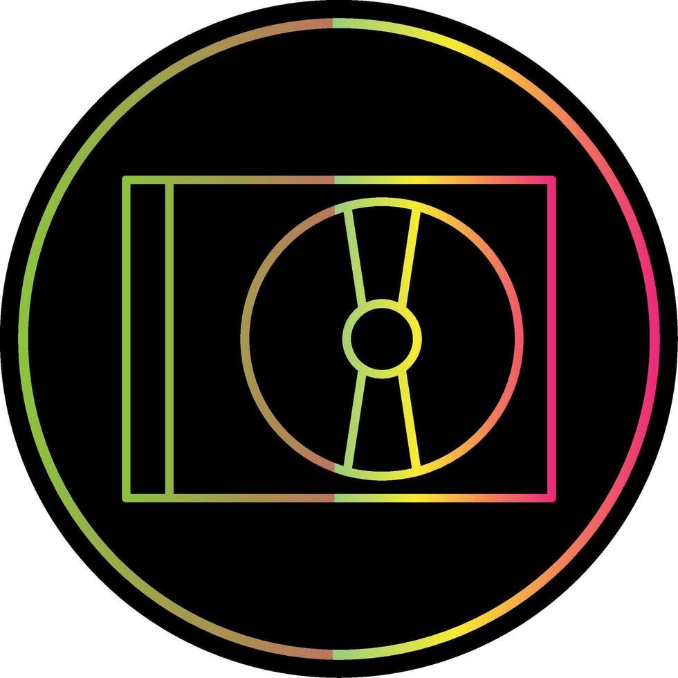 Cd Player Line Gradient Due Color Icon vector