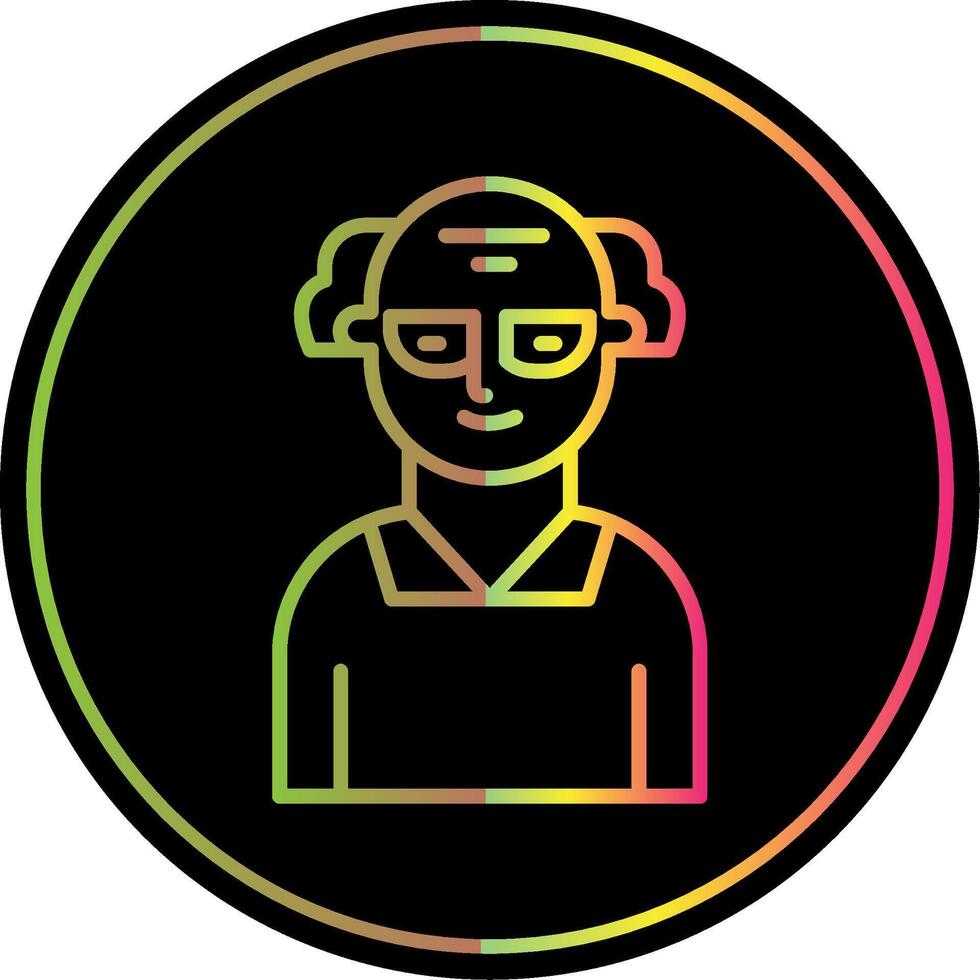 Scientist Line Gradient Due Color Icon vector
