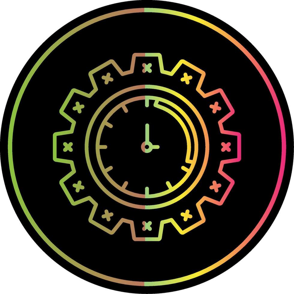 hora administración línea degradado debido color icono vector