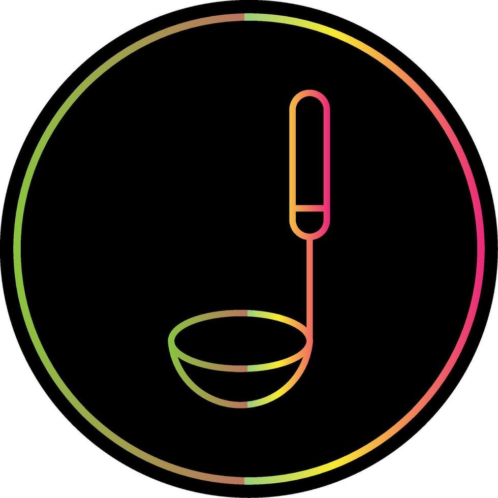 Ladle Line Gradient Due Color Icon vector