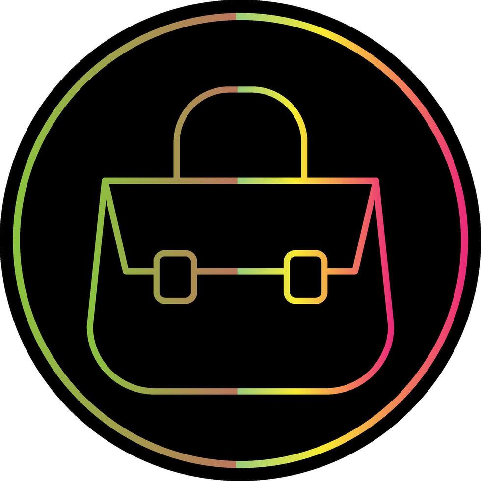 Shoulder Bag Line Gradient Due Color Icon vector