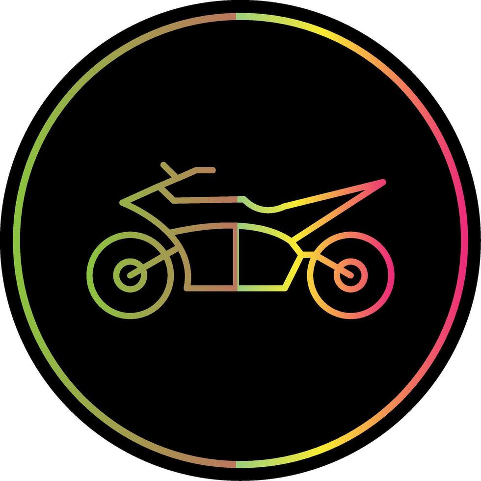 Motocross Line Gradient Due Color Icon vector