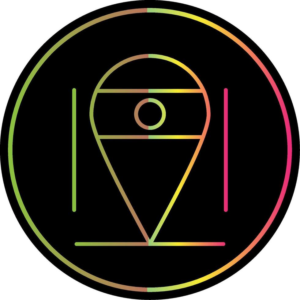 Location Line Gradient Due Color Icon vector