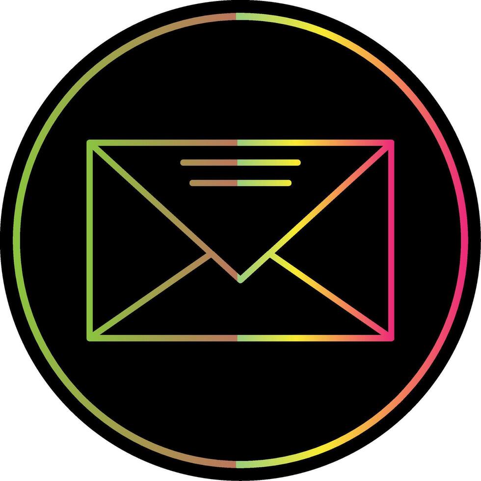 Mail Line Gradient Due Color Icon vector