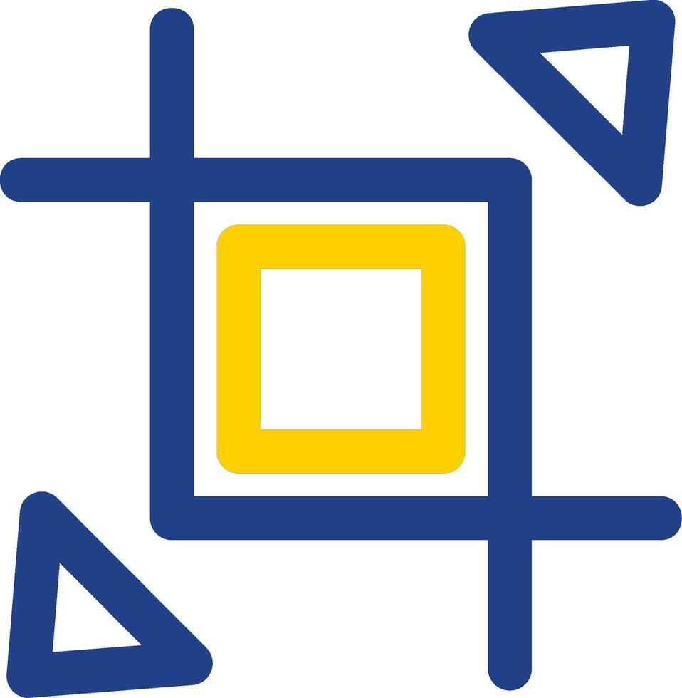 Expand crop resize Line Two Color Icon vector