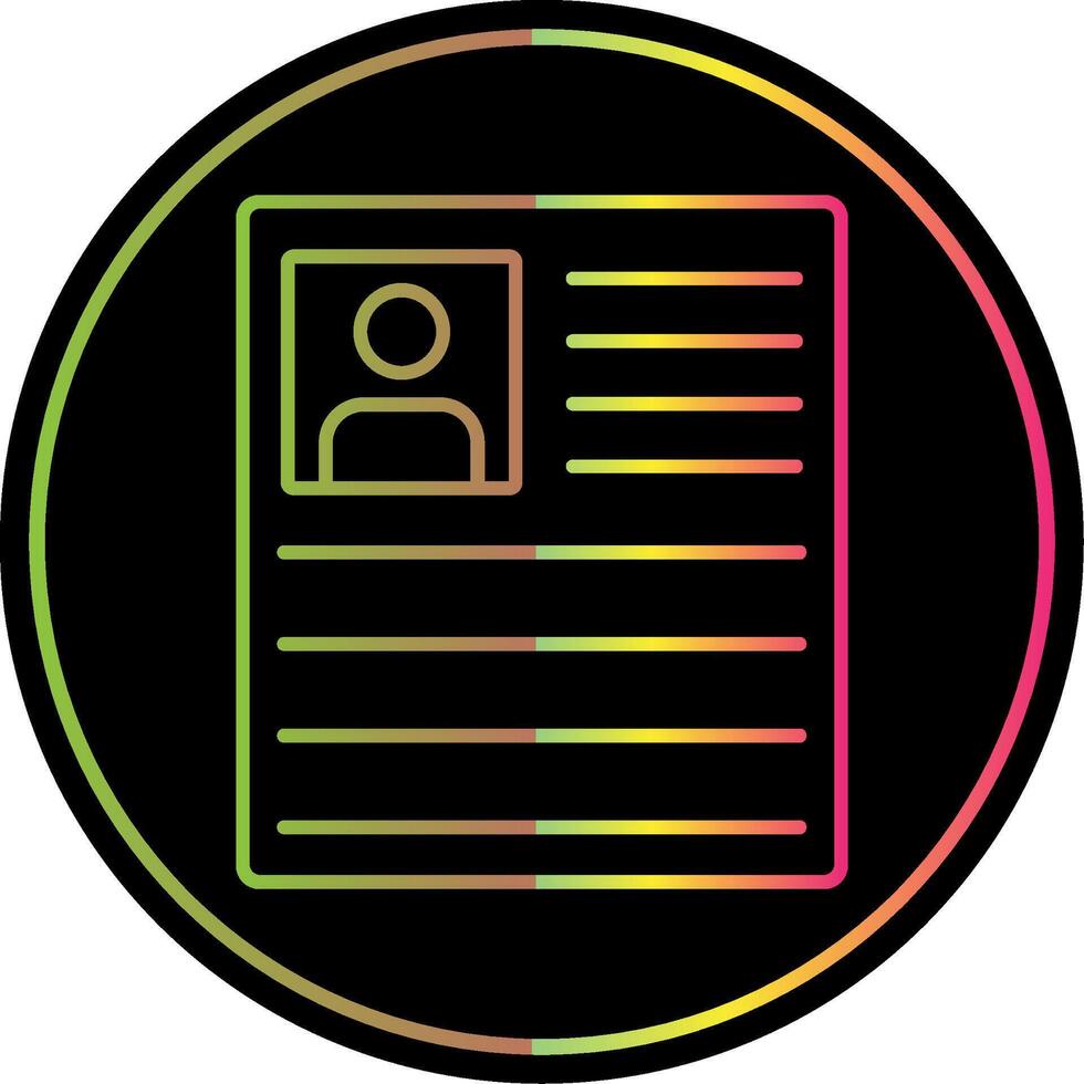 Curriculum Line Gradient Due Color Icon vector