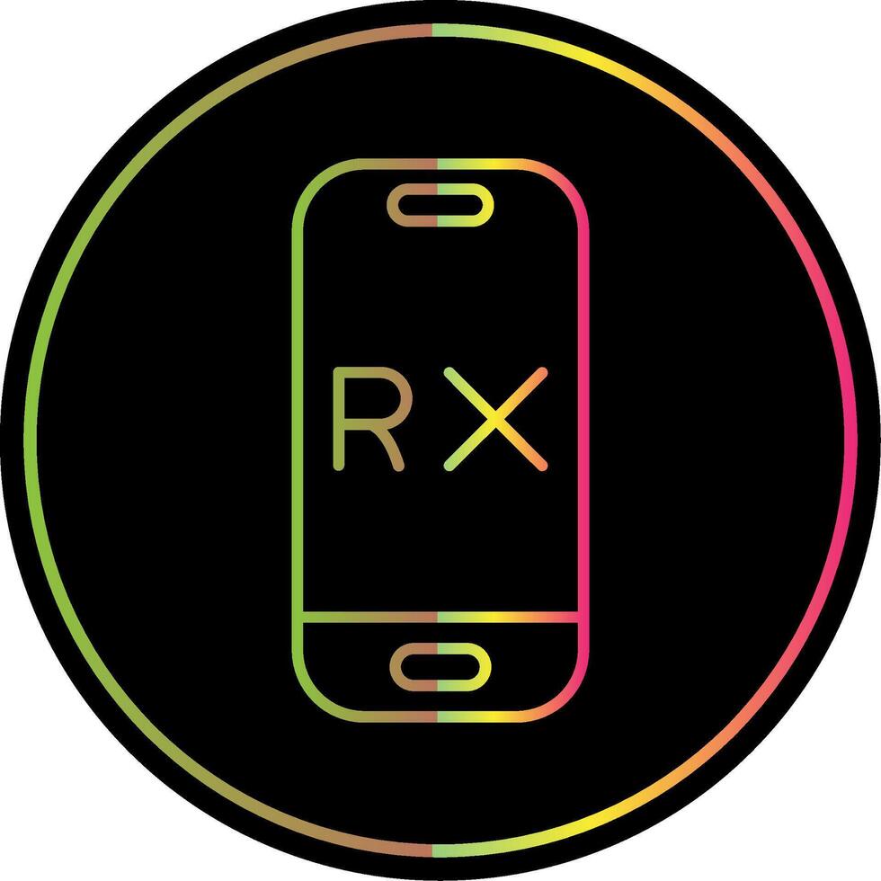 Rx Line Gradient Due Color Icon vector