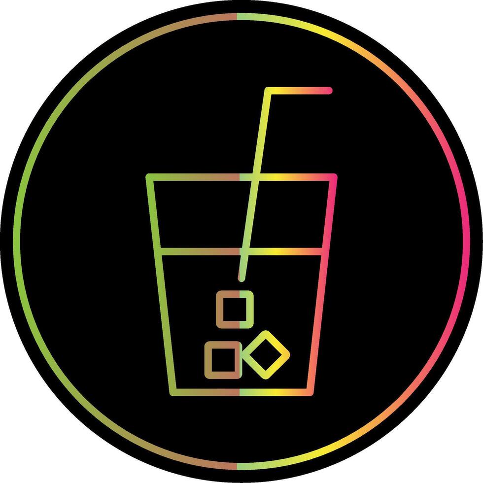 bebida línea degradado debido color icono vector