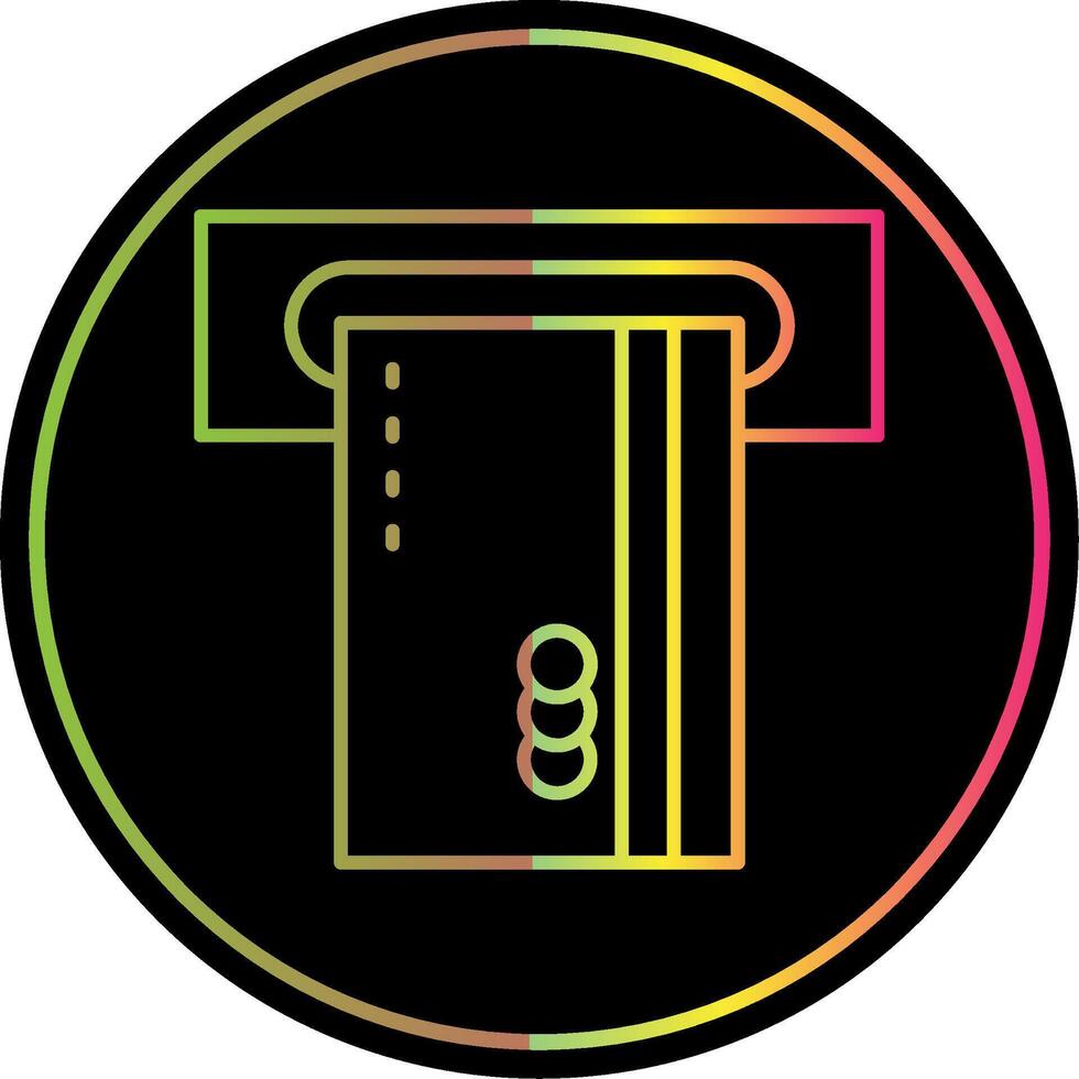Insert Card Line Gradient Due Color Icon vector