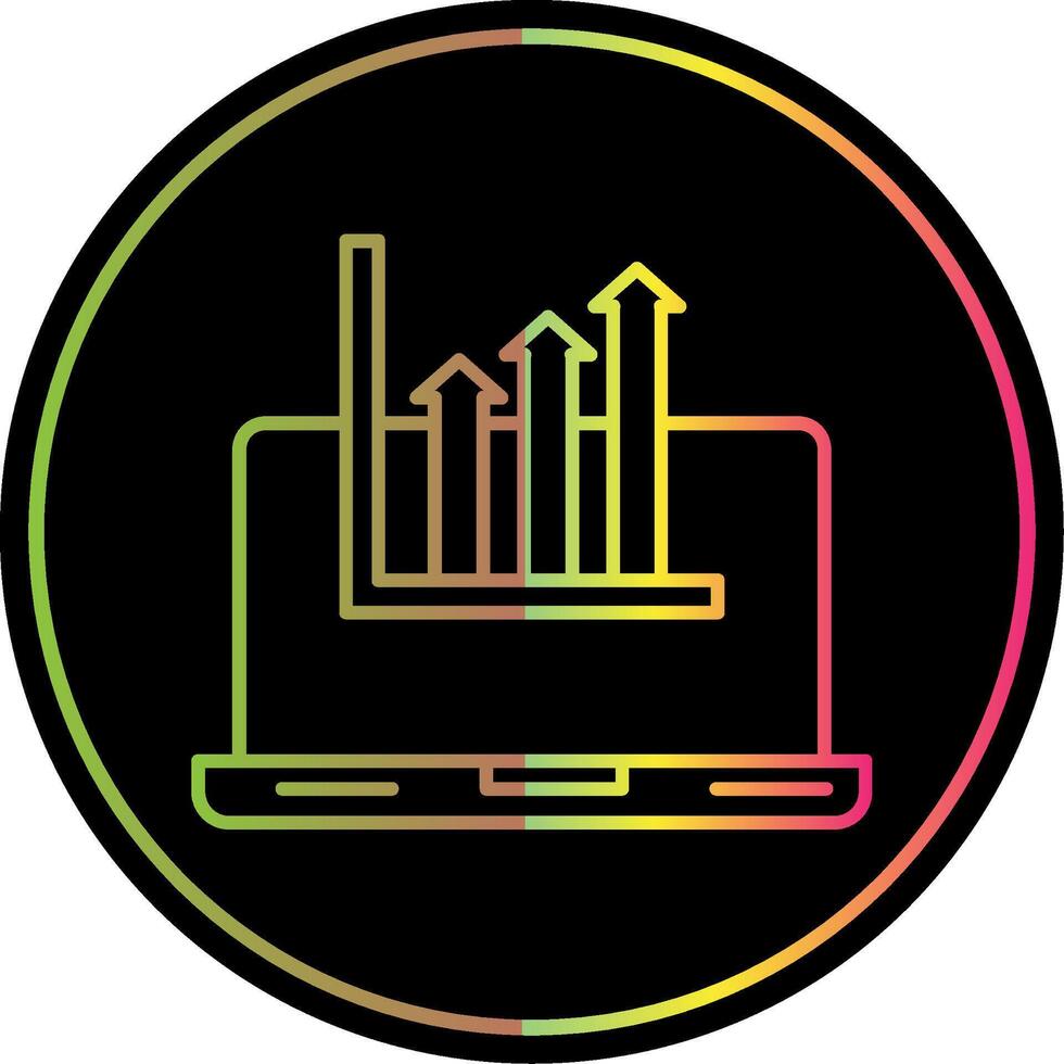 Digital Economy Line Gradient Due Color Icon vector