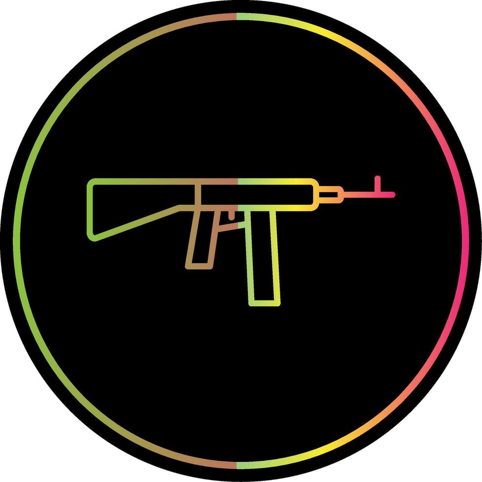 rifle línea rojo circulo icono vector