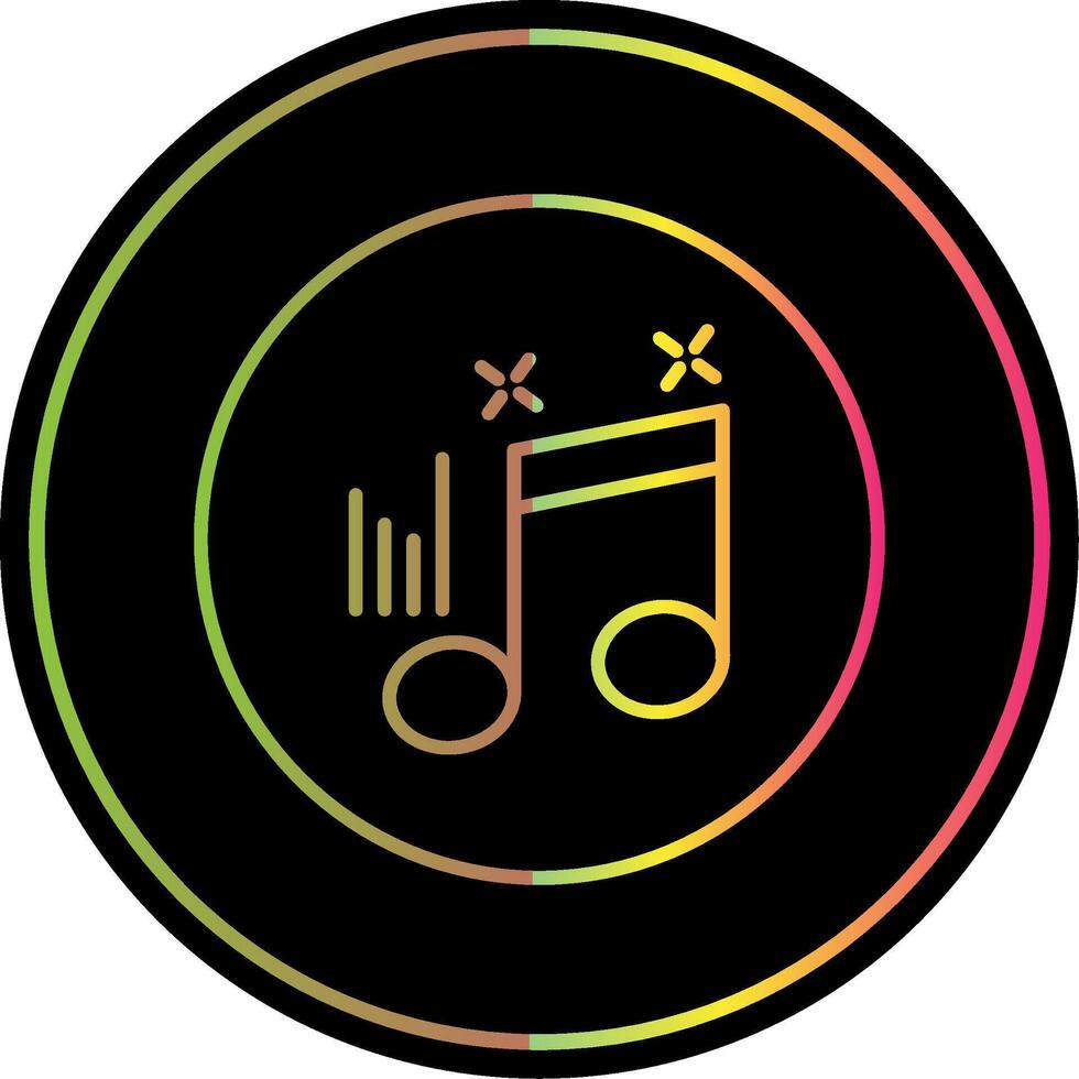 Musical Note Line Gradient Due Color Icon vector