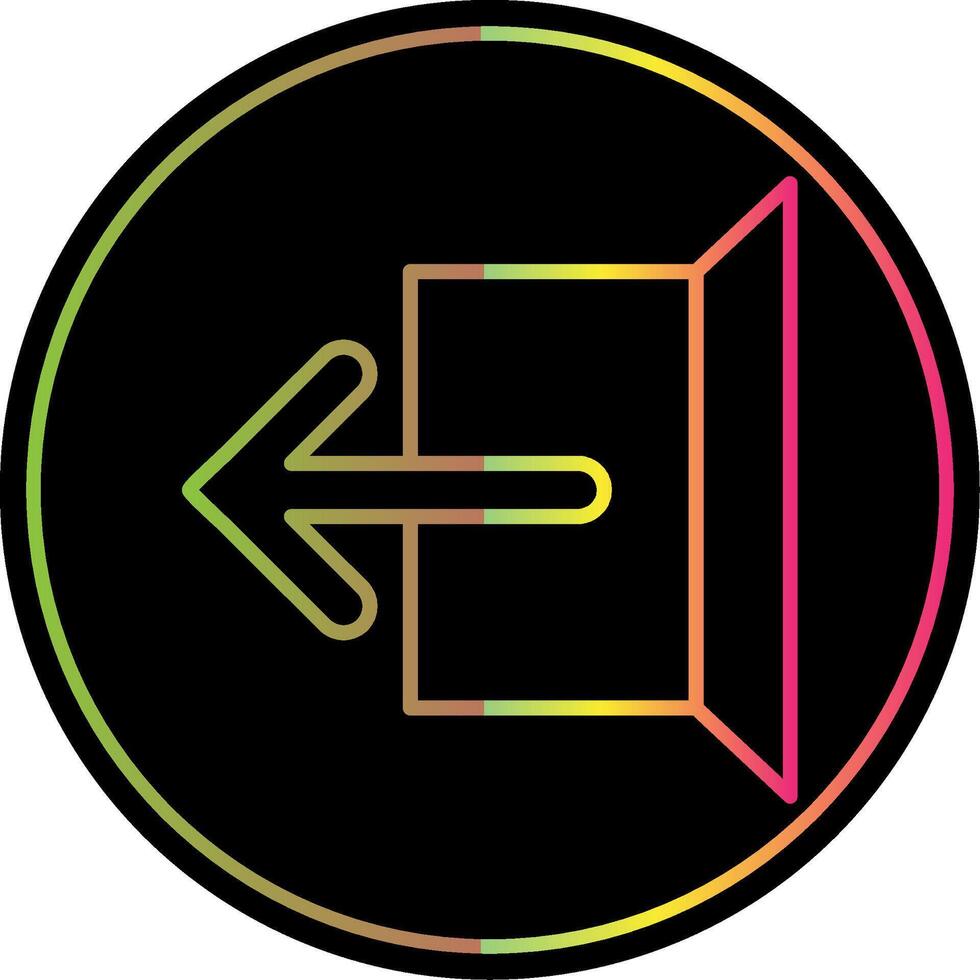Logout Line Gradient Due Color Icon vector