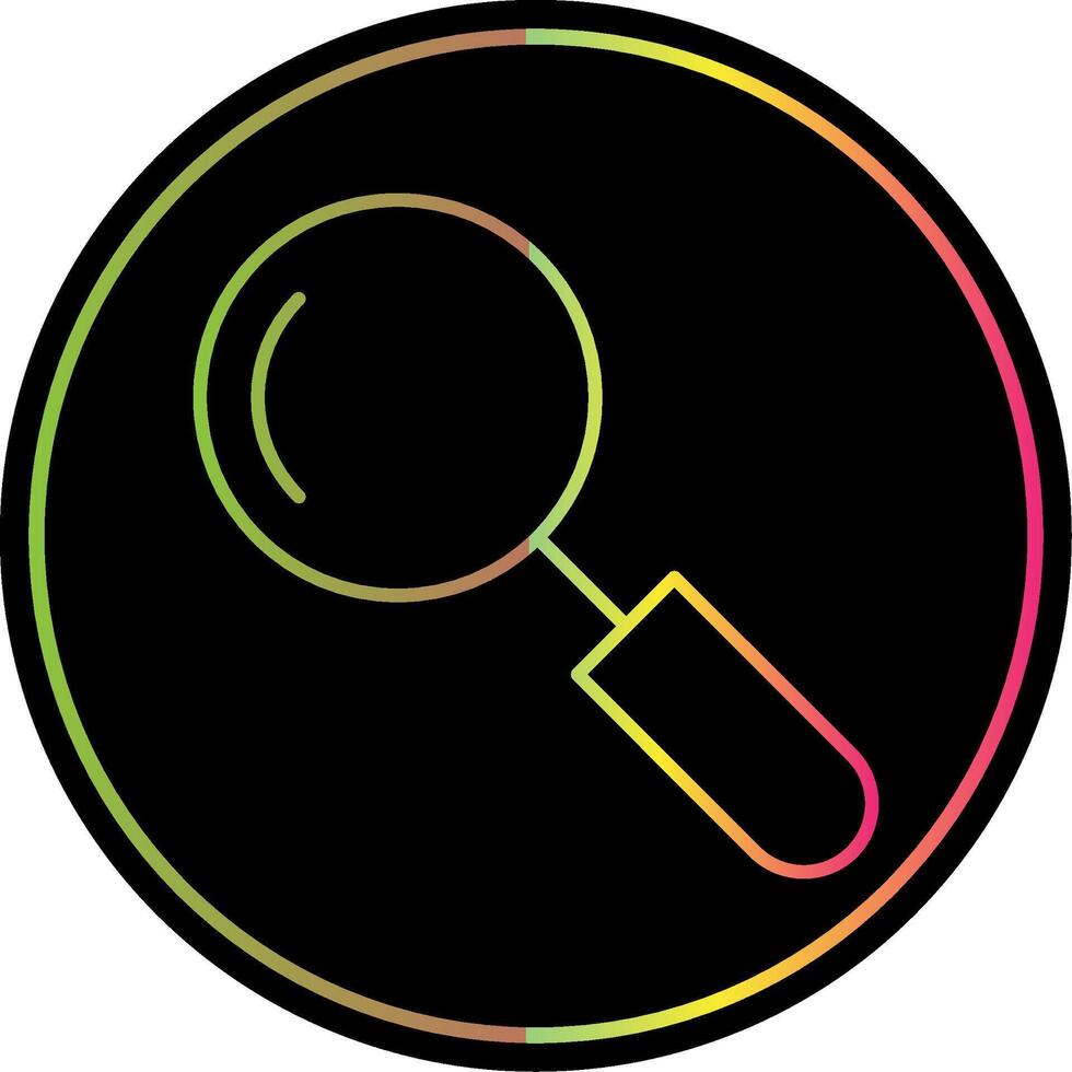 Search Line Red Circle Icon vector