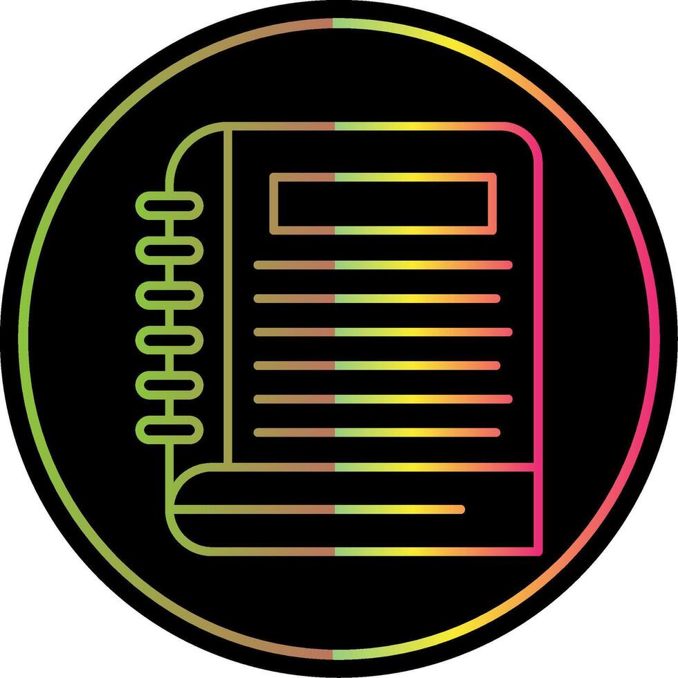 Notebook Line Gradient Due Color Icon vector