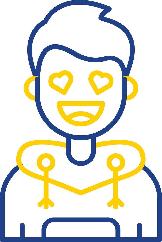 In love Line Two Color Icon vector