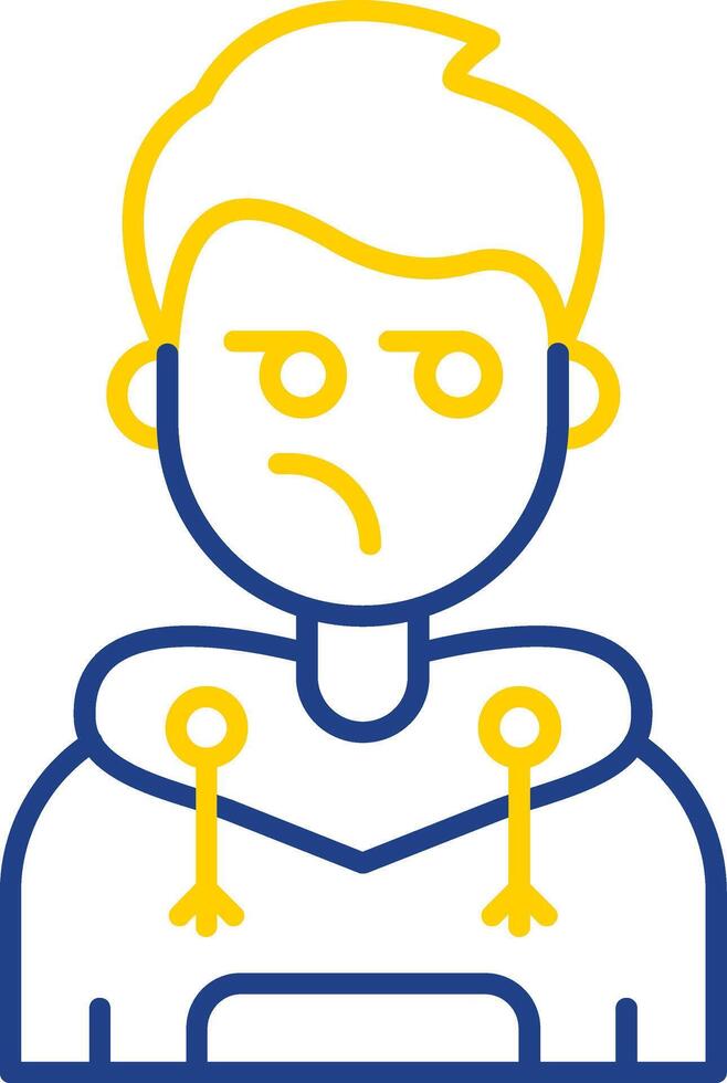 Suspicious Line Two Color Icon vector