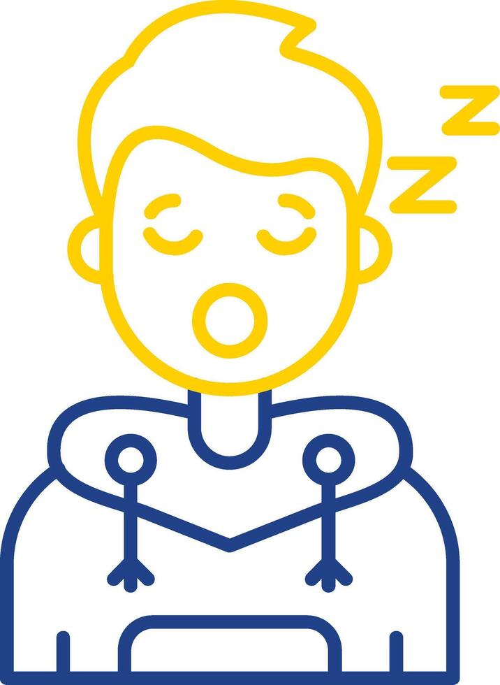 Sleep Line Two Color Icon vector
