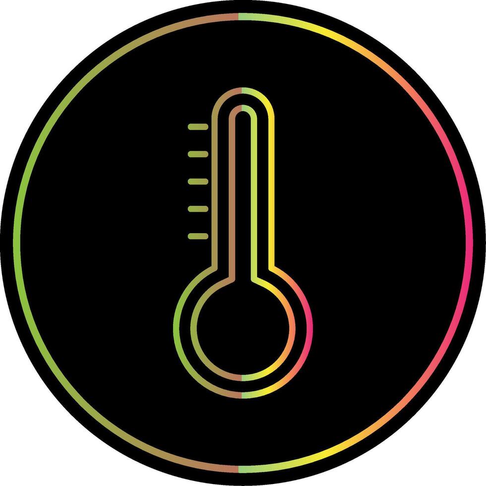 temperatura línea degradado debido color icono vector