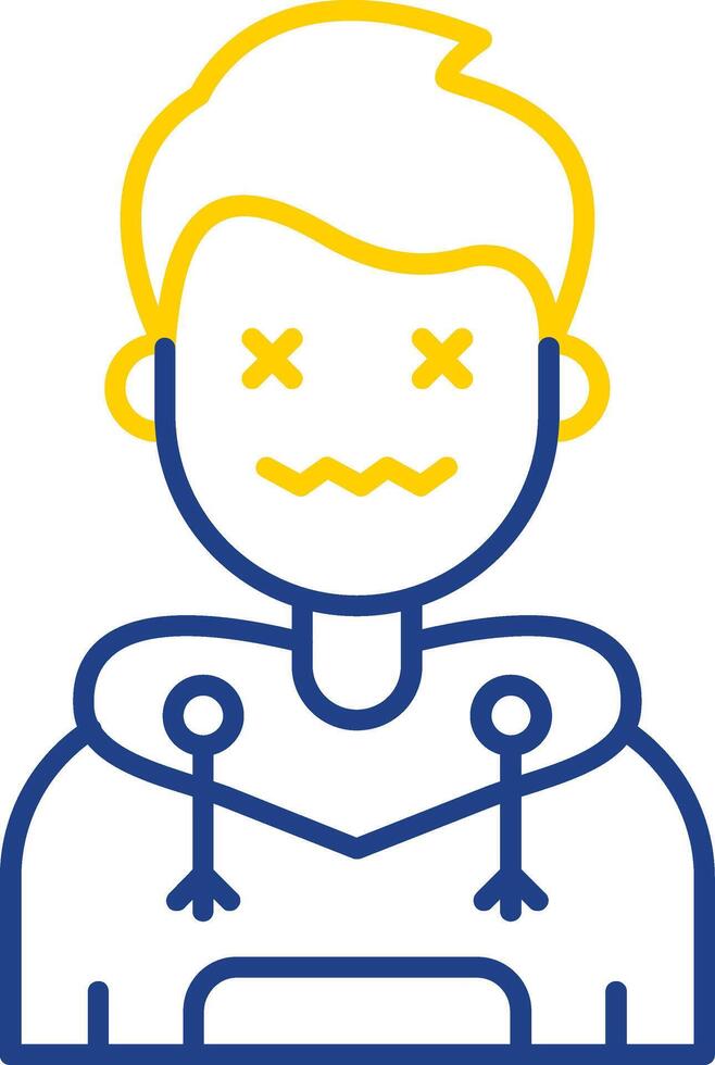 Dead Line Two Color Icon vector