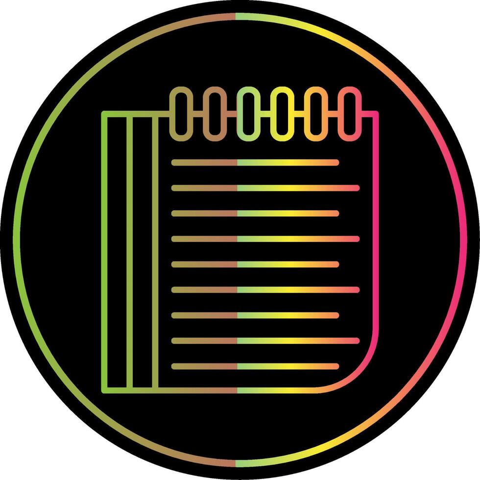 Notes Line Gradient Due Color Icon vector