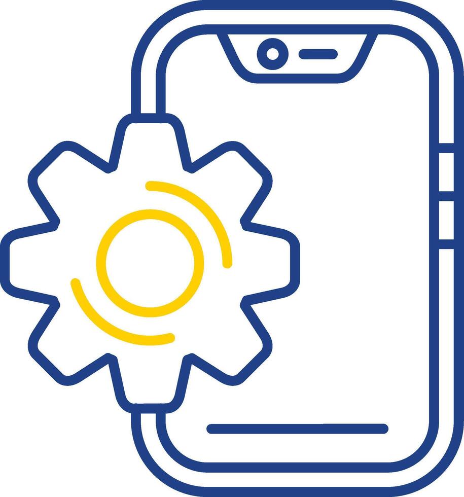 Setting Line Two Color Icon vector