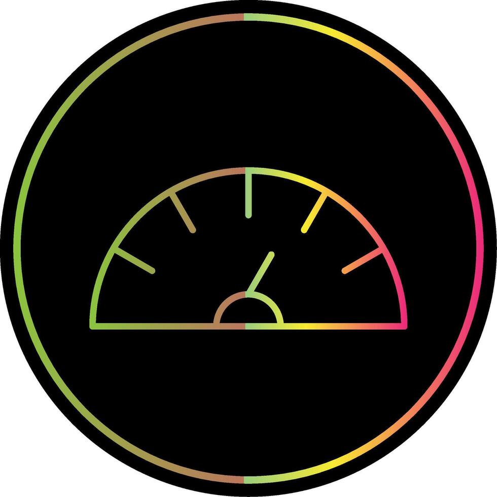 Speedometer Line Gradient Due Color Icon vector