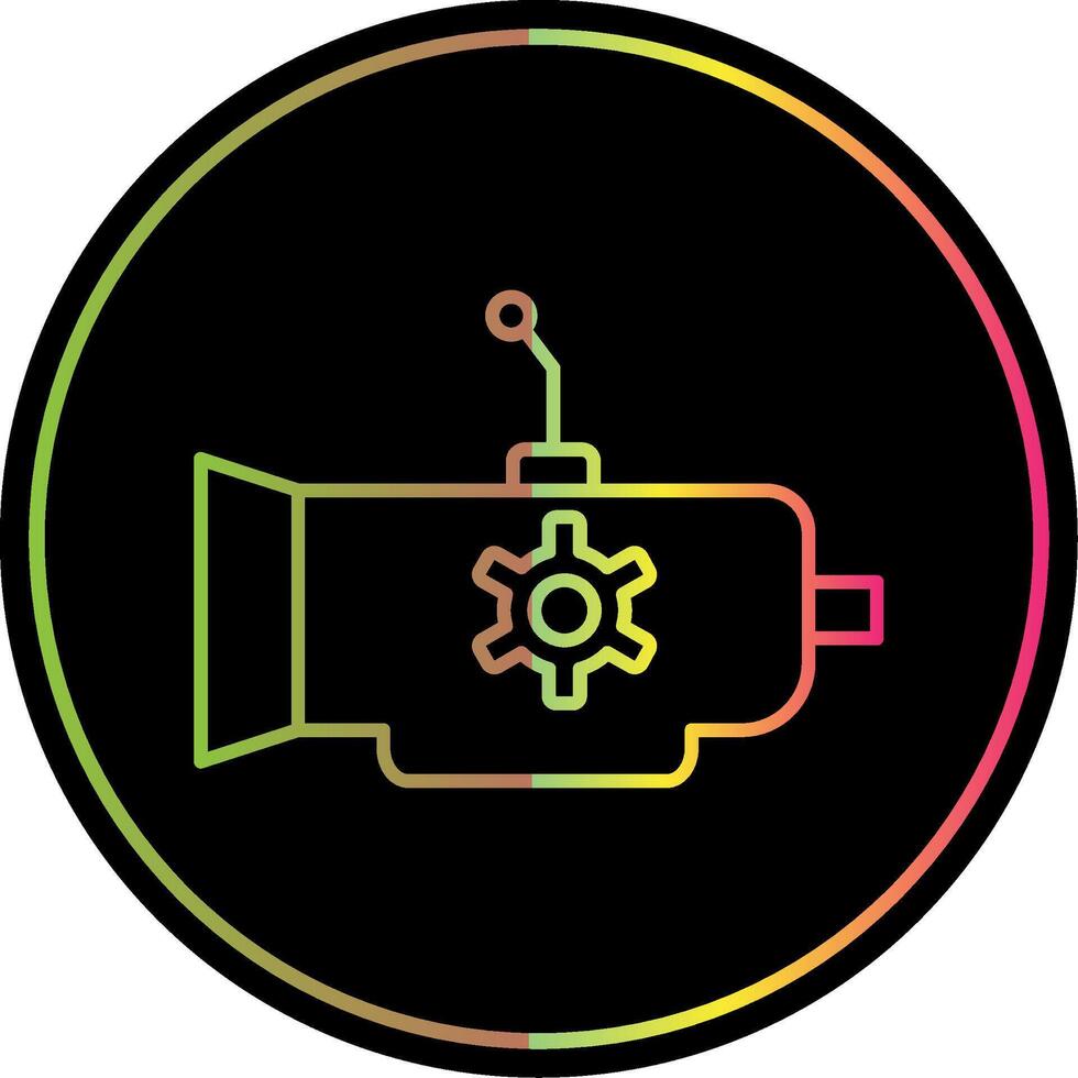 Gearbox Line Gradient Due Color Icon vector