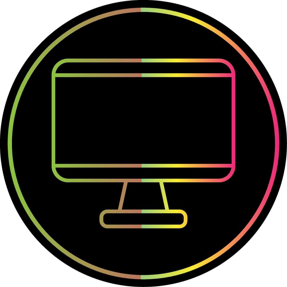 Monitor Line Gradient Due Color Icon vector