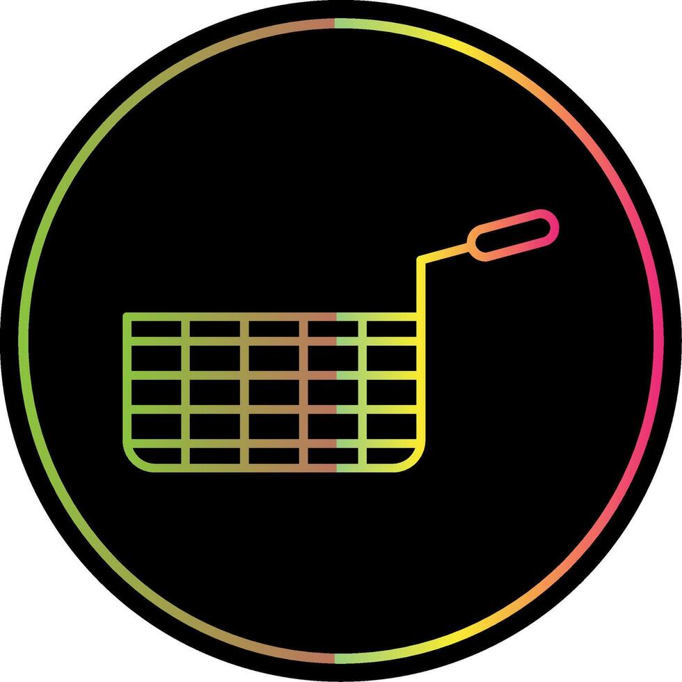 Deep Fryer Line Gradient Due Color Icon vector