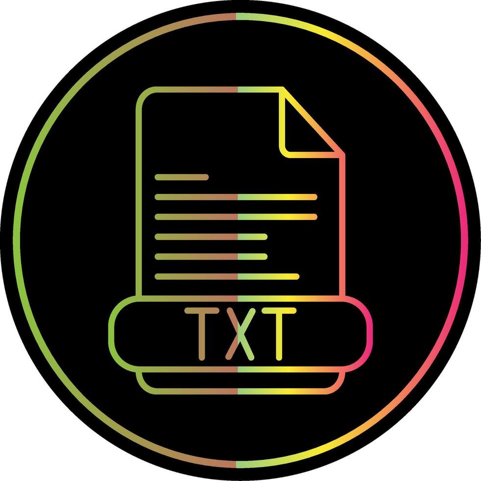 Txt Line Gradient Due Color Icon vector