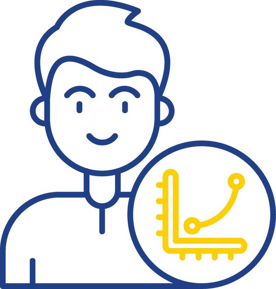 Graph Line Two Color Icon vector
