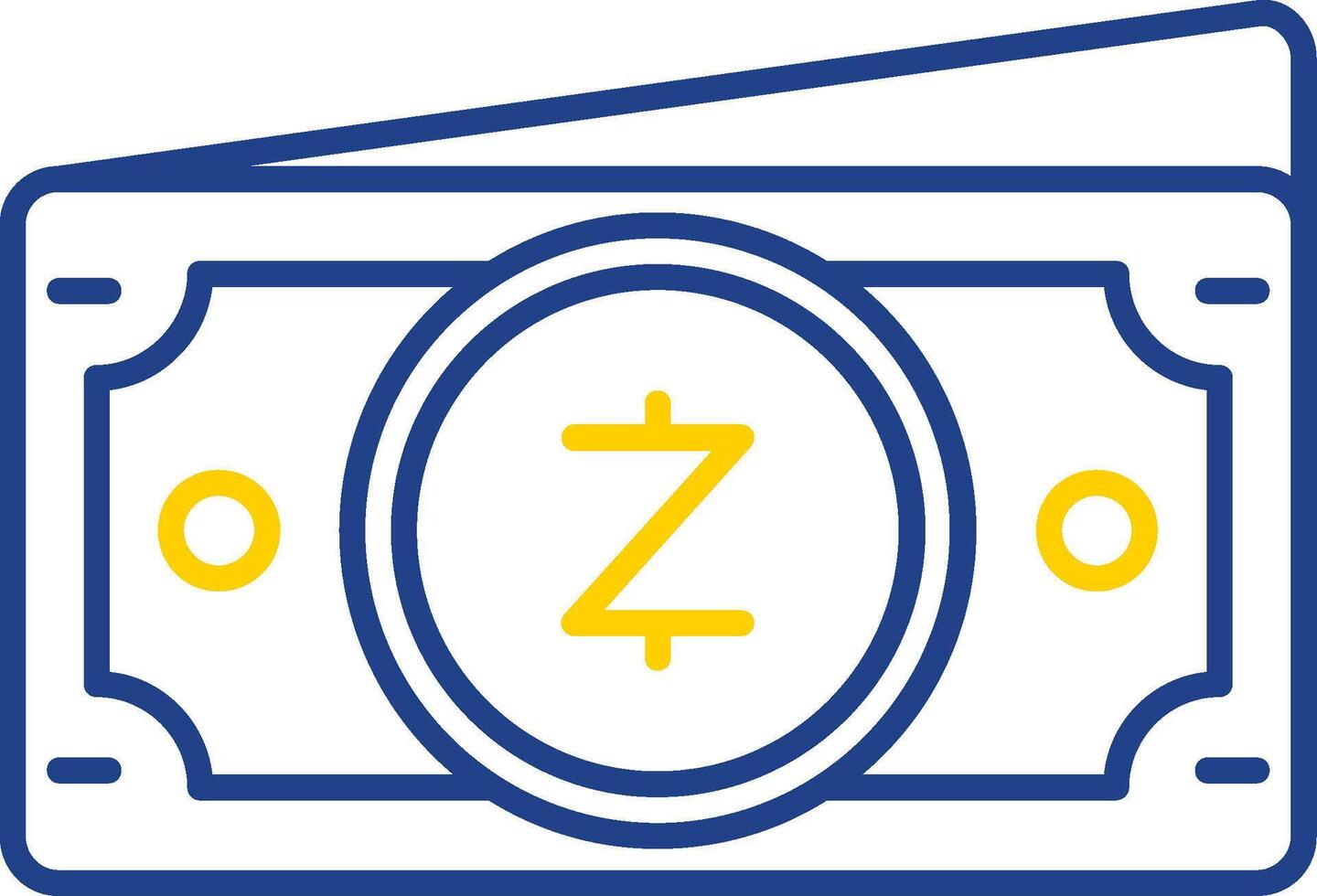Zcash Line Two Color  Icon vector