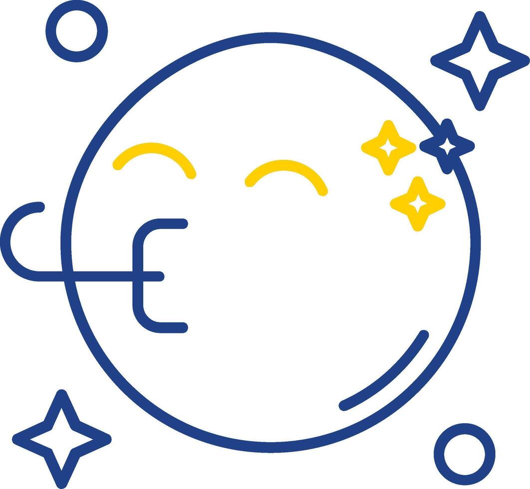 Congratulation Line Two Color  Icon vector