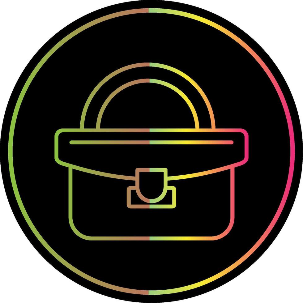 Handbag Line Gradient Due Color Icon vector