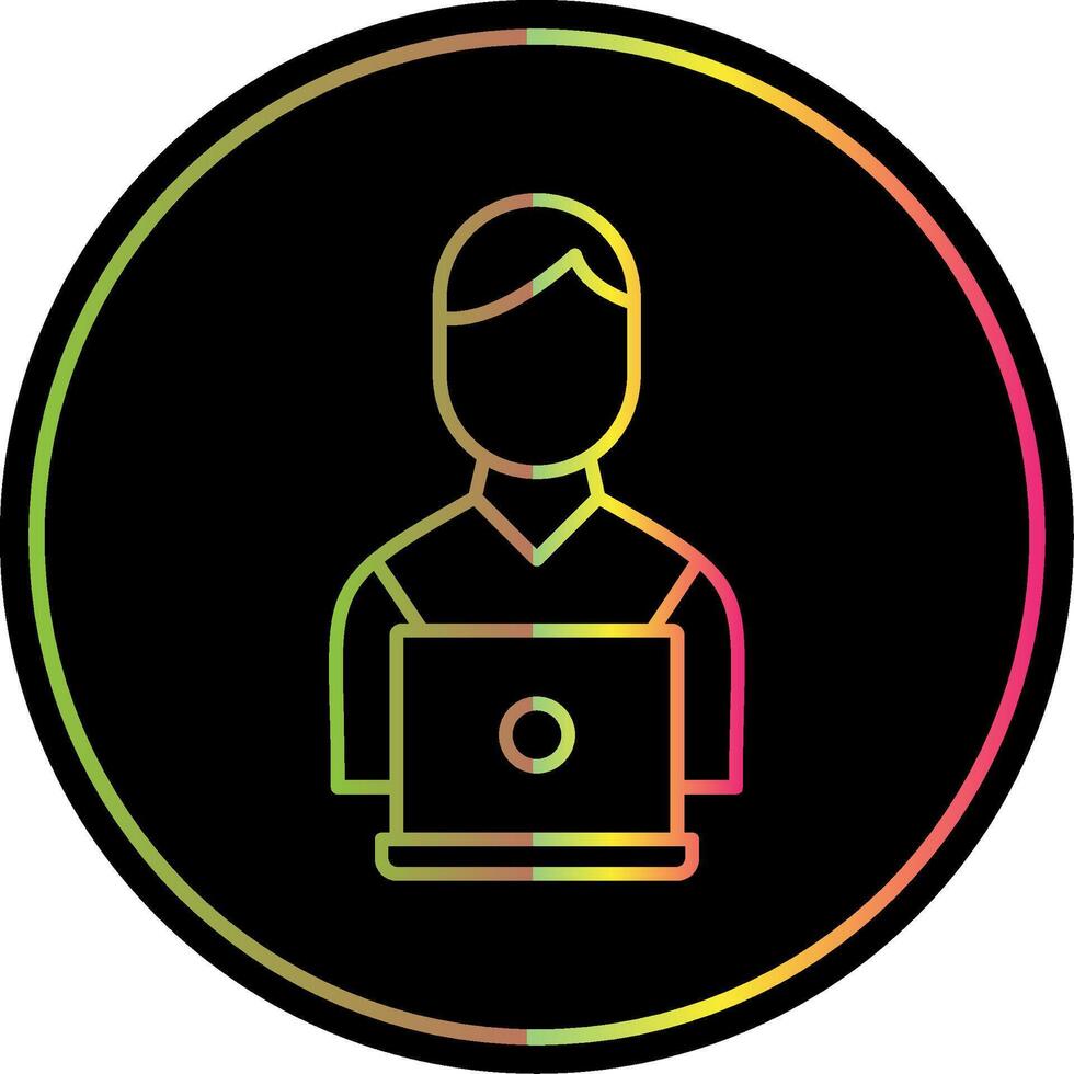 Working Line Gradient Due Color Icon vector