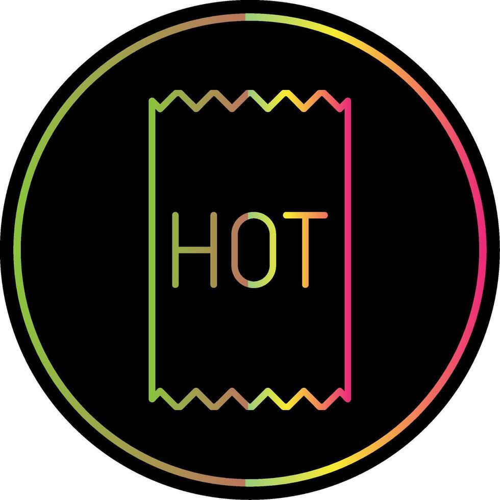 Hot Line Gradient Due Color Icon vector