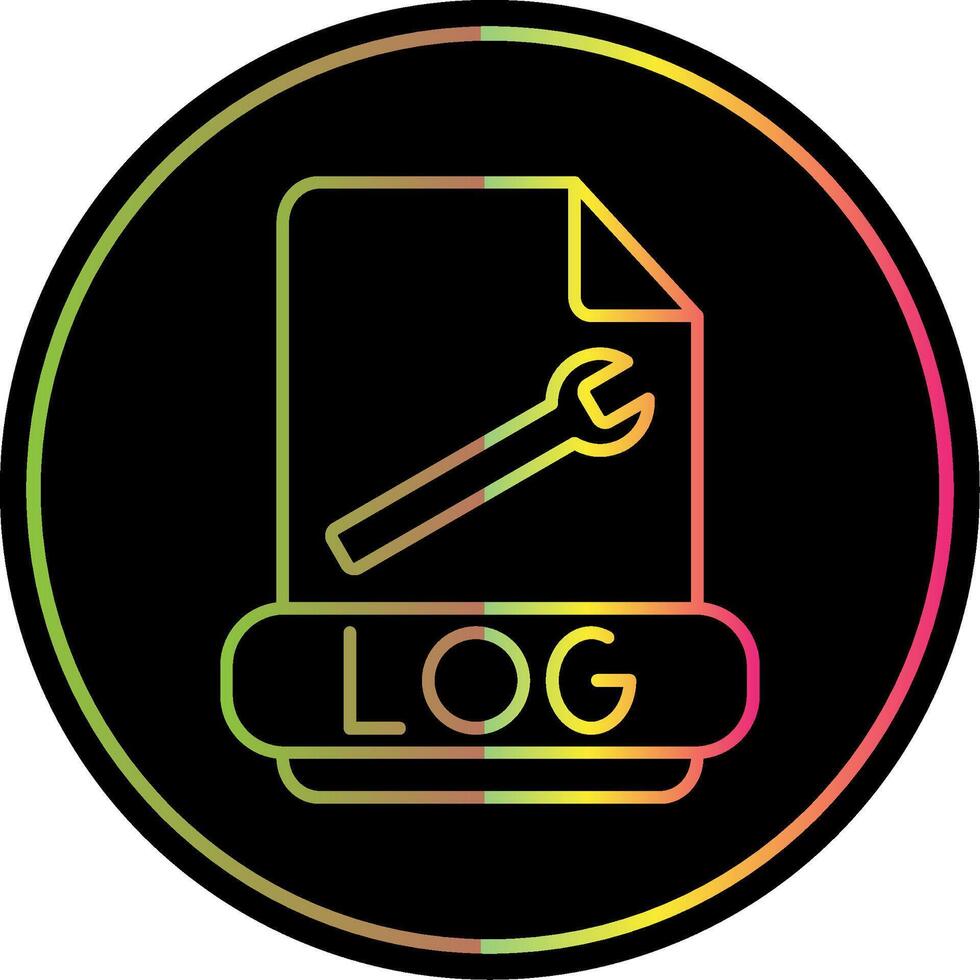 Log Format Line Gradient Due Color Icon vector