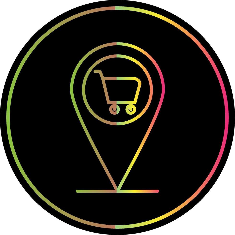 Pin Line Gradient Due Color Icon vector